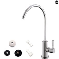 Brushed Nickel RO Faucet - 360 Swivel, Lead-Free Leak-Proof Design for Kitchen