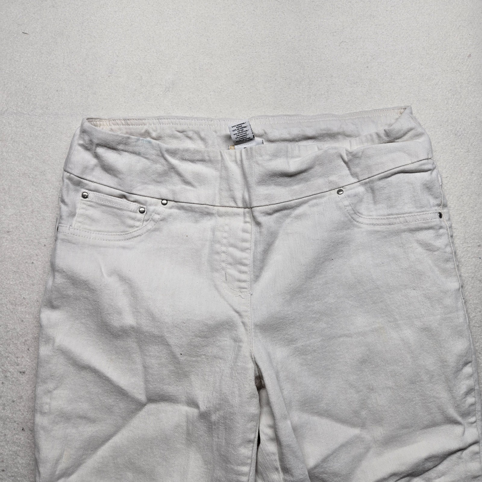 Ruby Rd. Favorites Solid White Pants Stretch Wais… - image 2