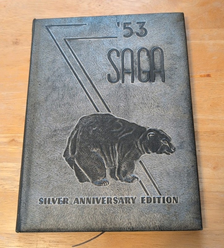 VTG 1953 SAGA WOODWARD HIGH SCHOOL Yearbook Toledo, OH Signed Silver Anniversary