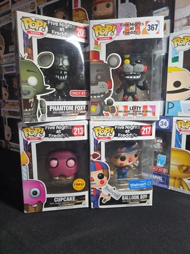 Funko Pop! Vinyl: Five Nights at Freddy's - Lefty #367, Balloon Boy, cupcake,  p