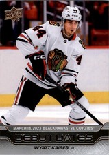 2023-24 Upper Deck Debut Dates #DD19 Wyatt Kaiser - HKY