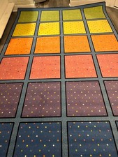 Flagship Carpets Happy Squares Educational Area Rug for Kids Room Seating D cor,