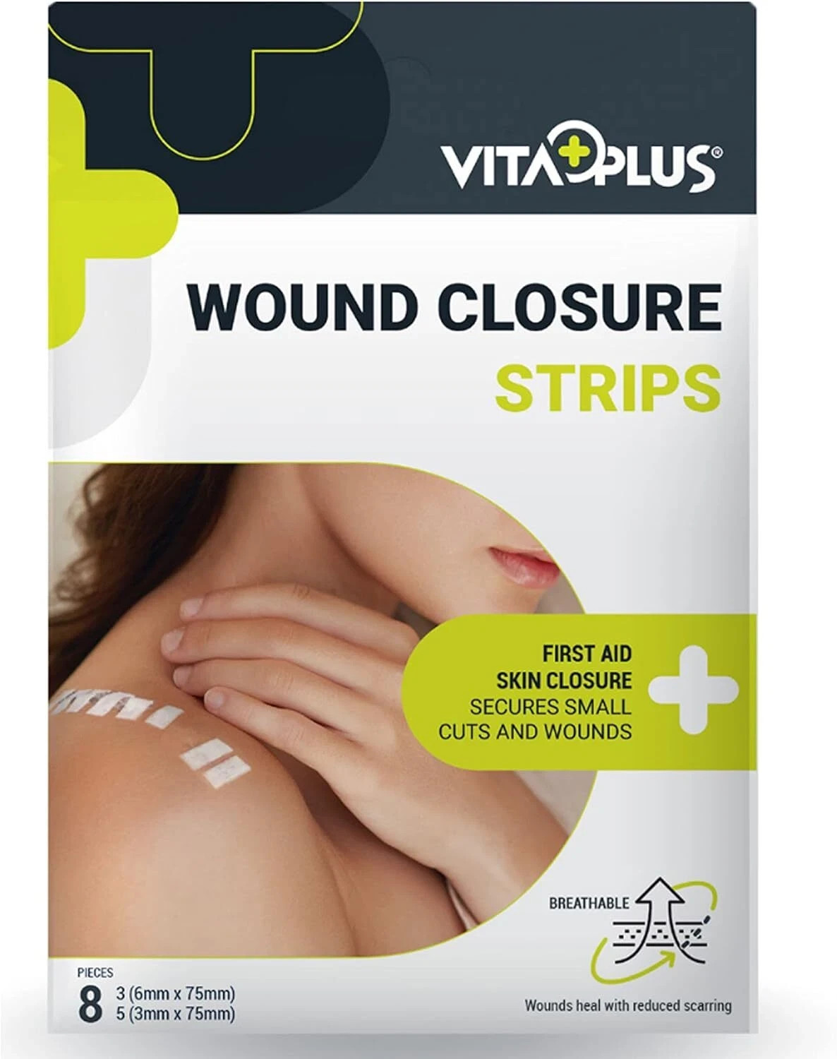 Vita Plus Skin & Wound Closure Strips 8  Assorted Sizes