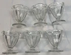 Vintage Anchor Hocking Set of 6 Clear Glass Footed Tulip Ice Cream Sundae Dishes
