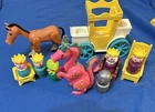Vintage Fisher Price Little People Dragon King Queen Woodsman Lot Of 12