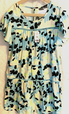 Rockets of Awesome Girls Blue Floral cotton blend dress 10 NWT