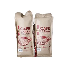 2 PACK CAFE De OLLA Coffee. Cinnamon & Brown Sugar 40oz (2.5 Lb) Each Bag 09/26