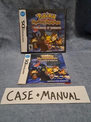Pokemon Mystery Dungeon Explorers of Darkness DS Case & Manual Booklet [NO GAME]