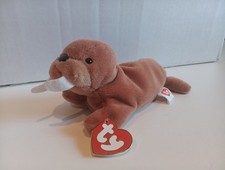 Ty Beanie Baby Tusk Walrus 3rd Gen/2nd Gen 1993 With 1995 Tush Tag Error 