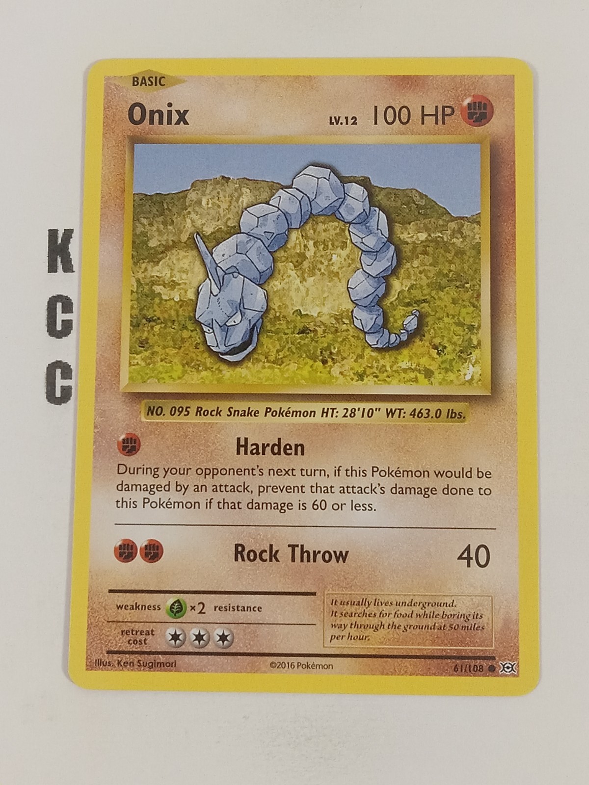 Onix 61/108 XY Evolutions Pokemon TCG