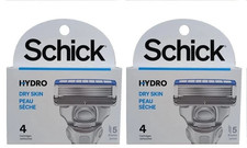Schick Hydro Dry Skin 5 Blades Razor 4 Refill...