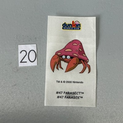 #47 Parasek Dunkin Bubble Gum 2000 Pokemon Sticker Nintendo