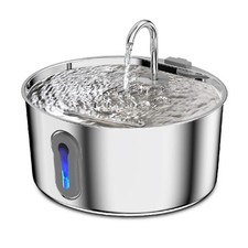 Stainless Steel Cat Water Fountain with 12 Filters, 135oz Capacity