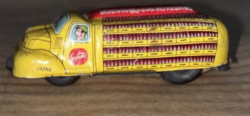 50er Jahre Coca Cola Truck Friction Mar Line (Marx) Spielzeugautos Japan Blech Litho schön