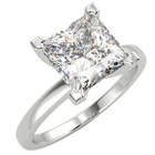 1.36 Ct Princess  VVS2/D Solitaire Diamond Engagement Ring 14K White Gold