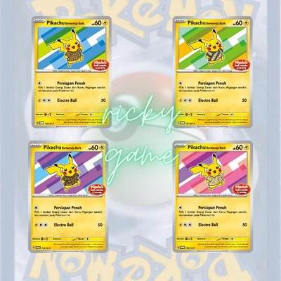 Pokemon Card TCG Pikachu Batik Set Indonesia - Pikachu Berkemeja