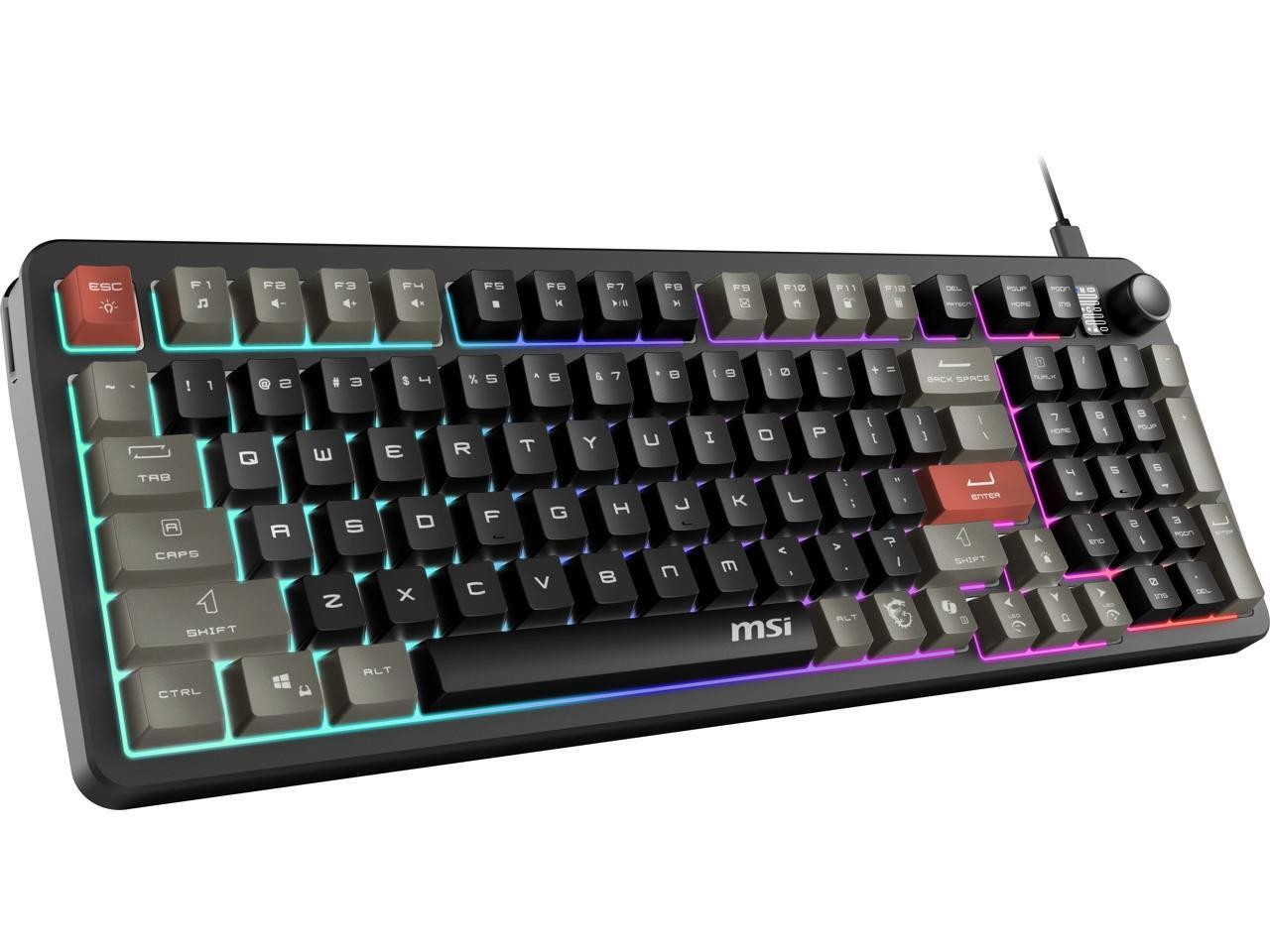 MSI Forge GK110 Gaming Keyboard - Membrane Switches, 96% Com