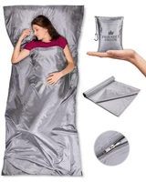 The Friendly Swede Sleeping Bag Liner Ultralight Polyester or Cold Weath - Gray