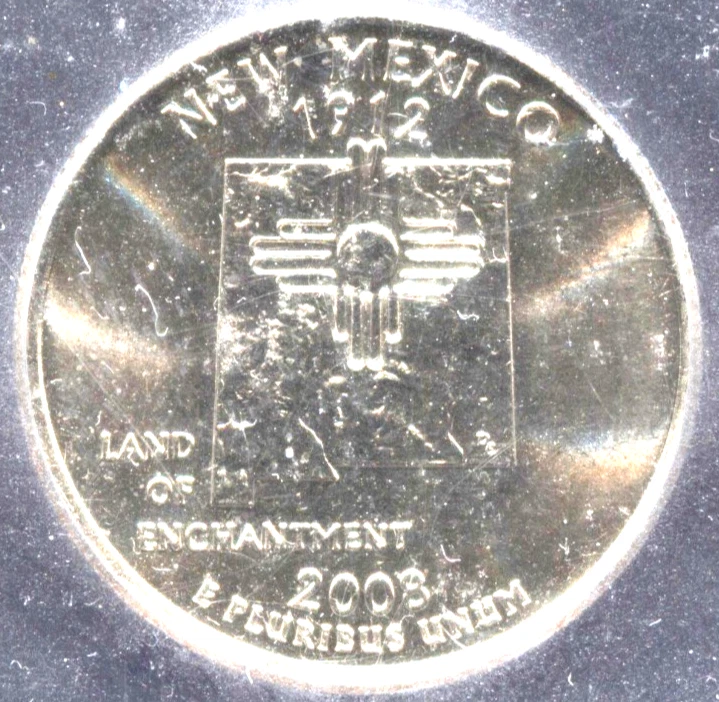 2008 P New Mexico  State Quarter  DDO MS65 - Image 2 of 3