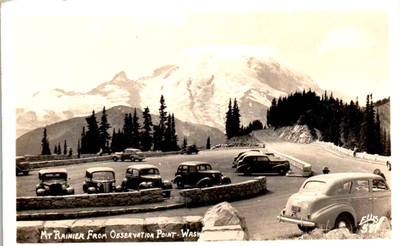 RPPC - Mt. Rainier from the Observation Point - in the 1940s