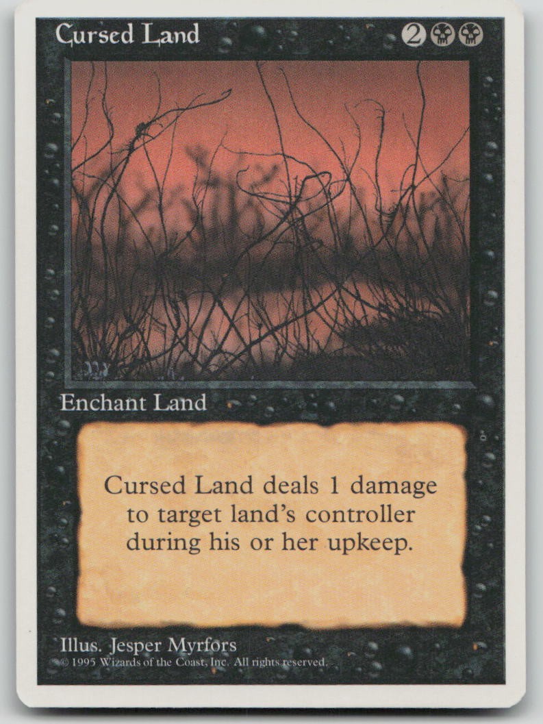 Cursed Land [Fourth Edition - 127] Moderately Played Uncommon Magic