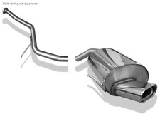  Edelstahl Racing-Anlage ab Kat. Alfa Romeo 156 135x80mm flachoval eingerollt