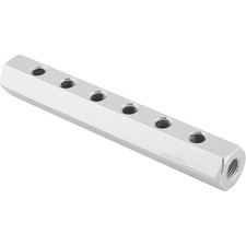 Hex Polished Aluminum Fuel Block 6-hole Hex Polished Aluminum Fuel Block 6-hole