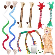 Silvervine Sticks for Cats  Cat Chew Rope Toy with Refillable Natural Catnip...