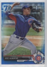 2017 Bowman Chrome Prospects Blue Refractor 70th Anniversary Jose Albertos 4pn