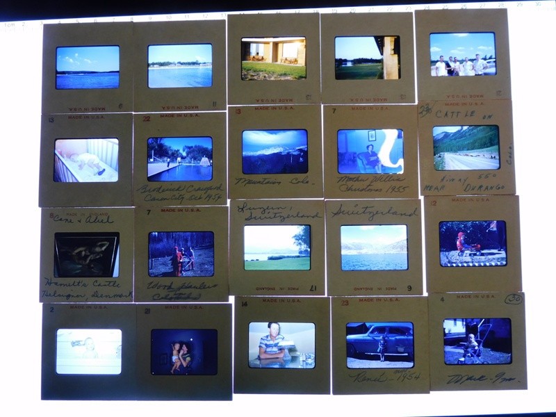 OPTA VUE SLIDE FILE 300 WITH 200 1950's 35mm RED BORDER PHOTO SLIDES