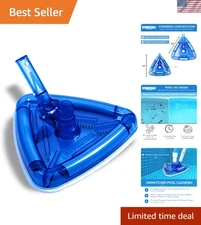 Hydrotools Weighted Pool Vacuum Head for Deep Cleaning - Triangular Design, 12"