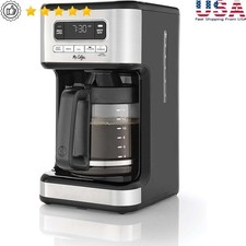 Programmable Coffee Maker 14 Cup Capacity Strong Brew Auto Pause Reusable Filter