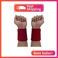 COUVER 4" Tall Wrist Sweatband - Dark Red