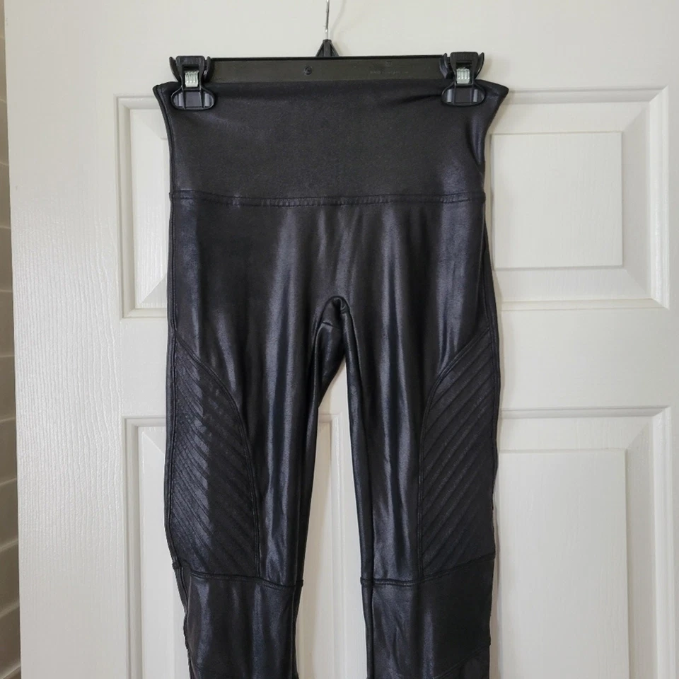 Spanx Faux Leather Moto Leggings M - Image 4 of 4