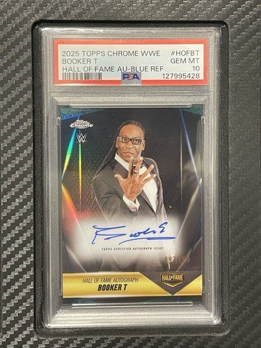 2025 Topps Chrome WWE Hall of Fame Autograph Booker T #HOF-BT card