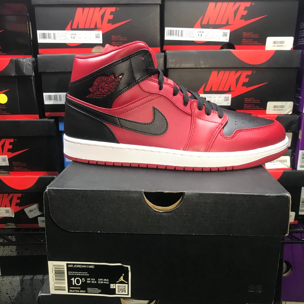 Jordan 1 Mid Gym Red Black White for Sale | Authenticity