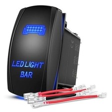 5-Pin LED Light Bar Rocker Switch with Laser Engraving, On/Off Function, 20A/12V