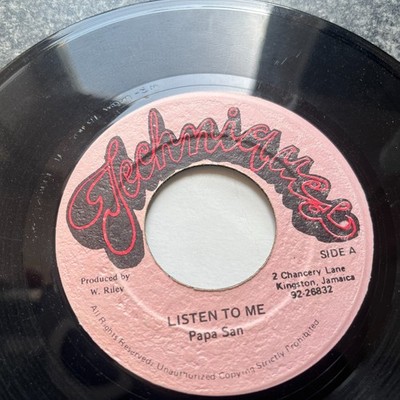Papa San  Listen To Me Techniques  Jamaica Vinyl 7'' 45 Reggae