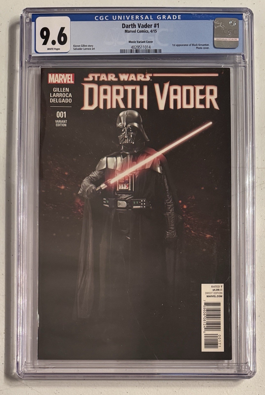 Darth Vader #1 (2015) Movie Variant. 1st App. of Black Krrsantan. CGC 9.6