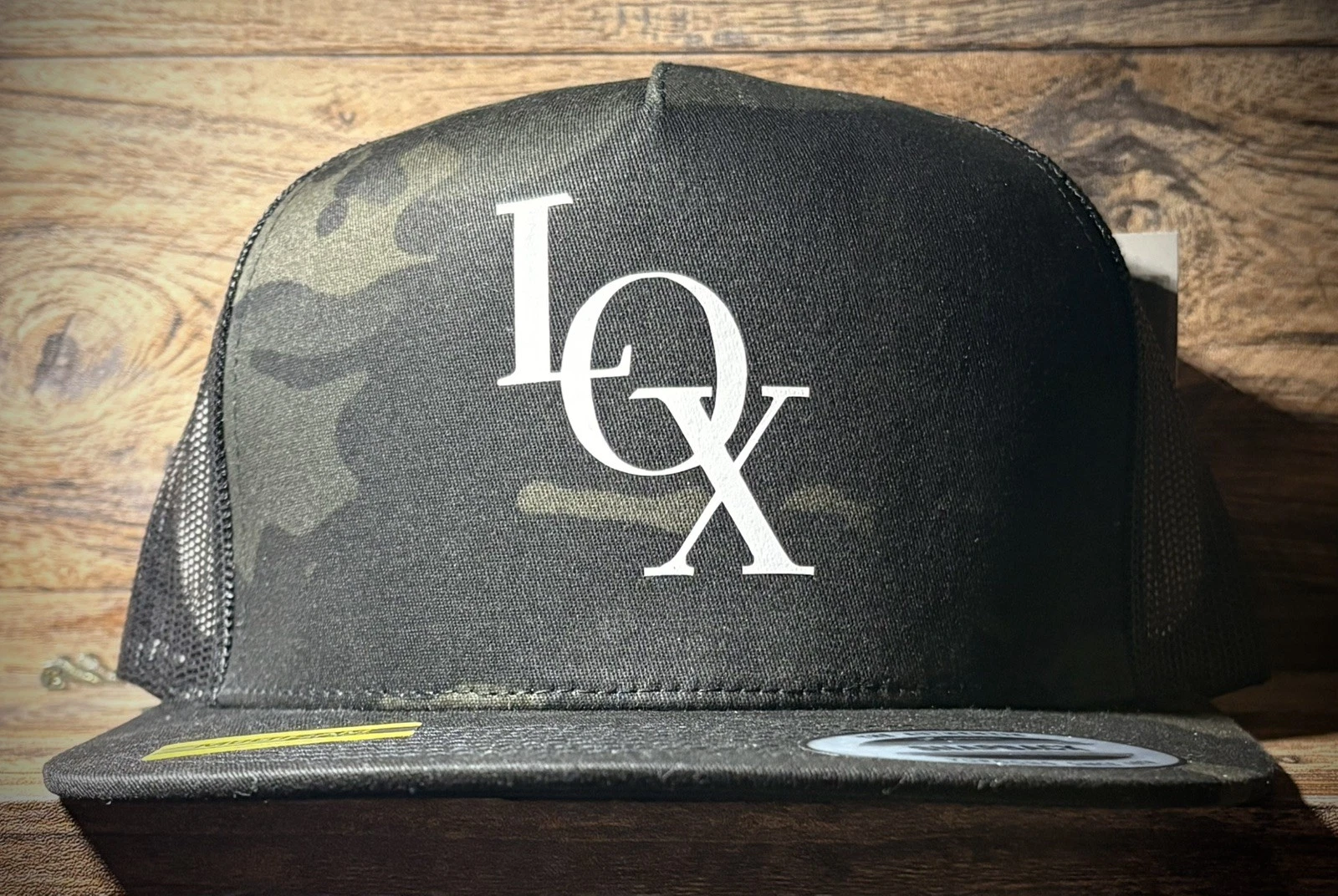 The LOX- Black Camo/Trucker Cap- Custom Design Tribute.