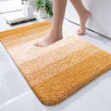 OLANLY Small Bathroom Rugs Mat 24x16, Extra Soft 24" X 16", Golden Yellow
