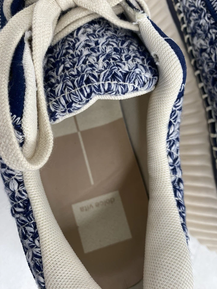 Zapatillas Dolce Vita Dolen Denae Azul Marino Multi Tejidas Talla 9.5 Foto 4 de 4