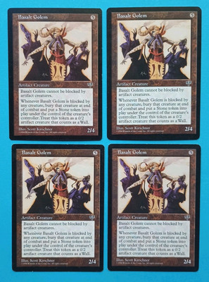 Magic the Gathering MTG Mirage BASALT GOLEM  X 4 (2 LP/EX & 2  MP) U 1996!