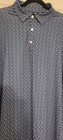 FootJoy Golf Polo Shirt Mens XL Blue Floral Daisy Print Performance Stretch — photo 3