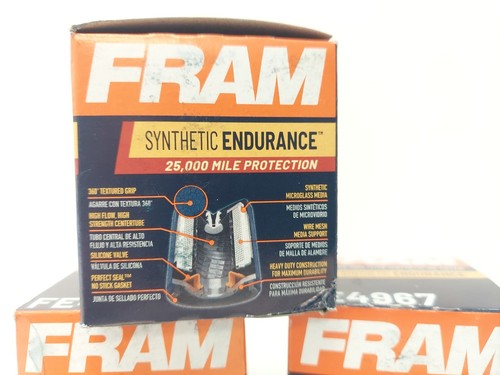 (3 Pack) FRAM Synthetic Endurance Premium Oil Filter, FE4967, 25K Miles, Durable - Picture 6 of 8