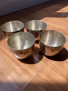 4 Sterling Silver Jefferson Cups By Stieff 0709 9 No Monograms 5.1oz Each