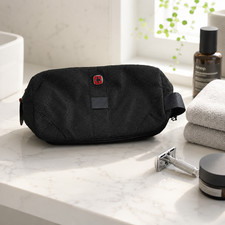 Bolsa de aseo Wenger Swiss negra kit doble de viaje PET reciclado nueva con etiquetas Victorinox