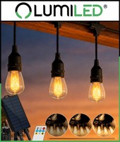 Lumiled 15X Led Solar Lichterkette Flame 15M Mit Fernbedienung IP65 Garten AußEn