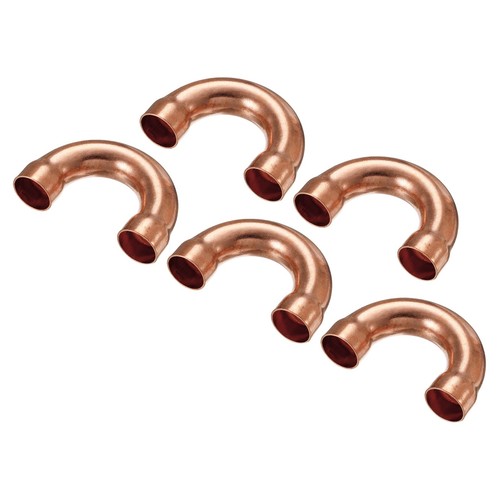 5Pcs U Shape Elbow 180 Degree Copper Pipe Fitting Sweat Welding 16mm or 5/8" ID