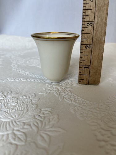 Vintage Lenox Demitasse Insert, White w Gold Tone Rim #86 Bell Shape - Picture 7 of 7